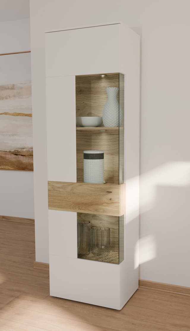 FORTE Como Vitrine: Glastüre, LED Beleuchtung, Soft Close