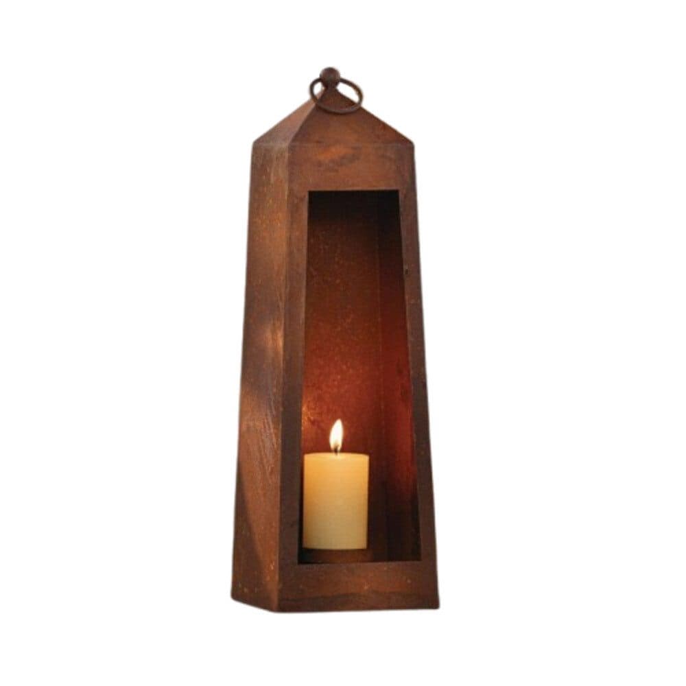 Home-trends24.de Kerzenhalter Rost Laterne Metall Garten Terrasse Windlicht - Bild 2