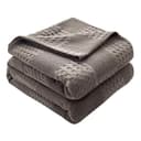 TUWENA Wohndecke Baumwolle Waffelpique Kuscheldecke Dunkelgrau Bild 2