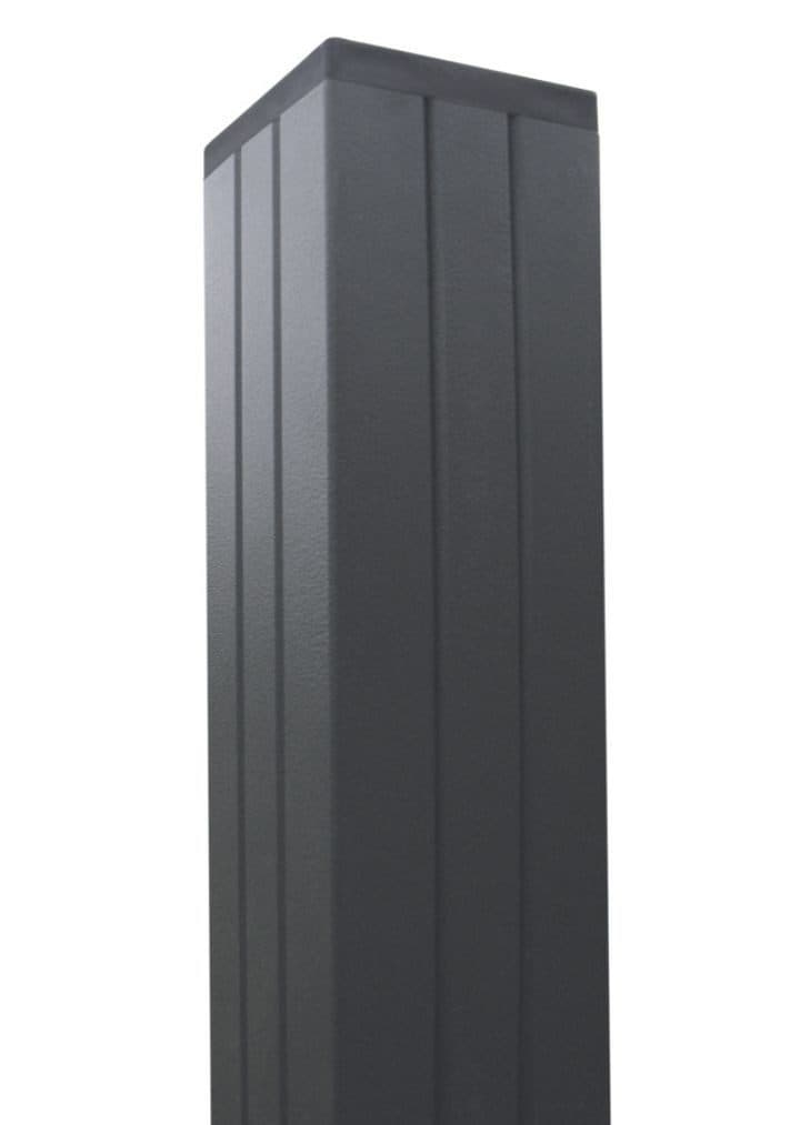 GartenLand Aluminium Zaunpfosten Steckzaun Anthrazit 68x68x1810 mm