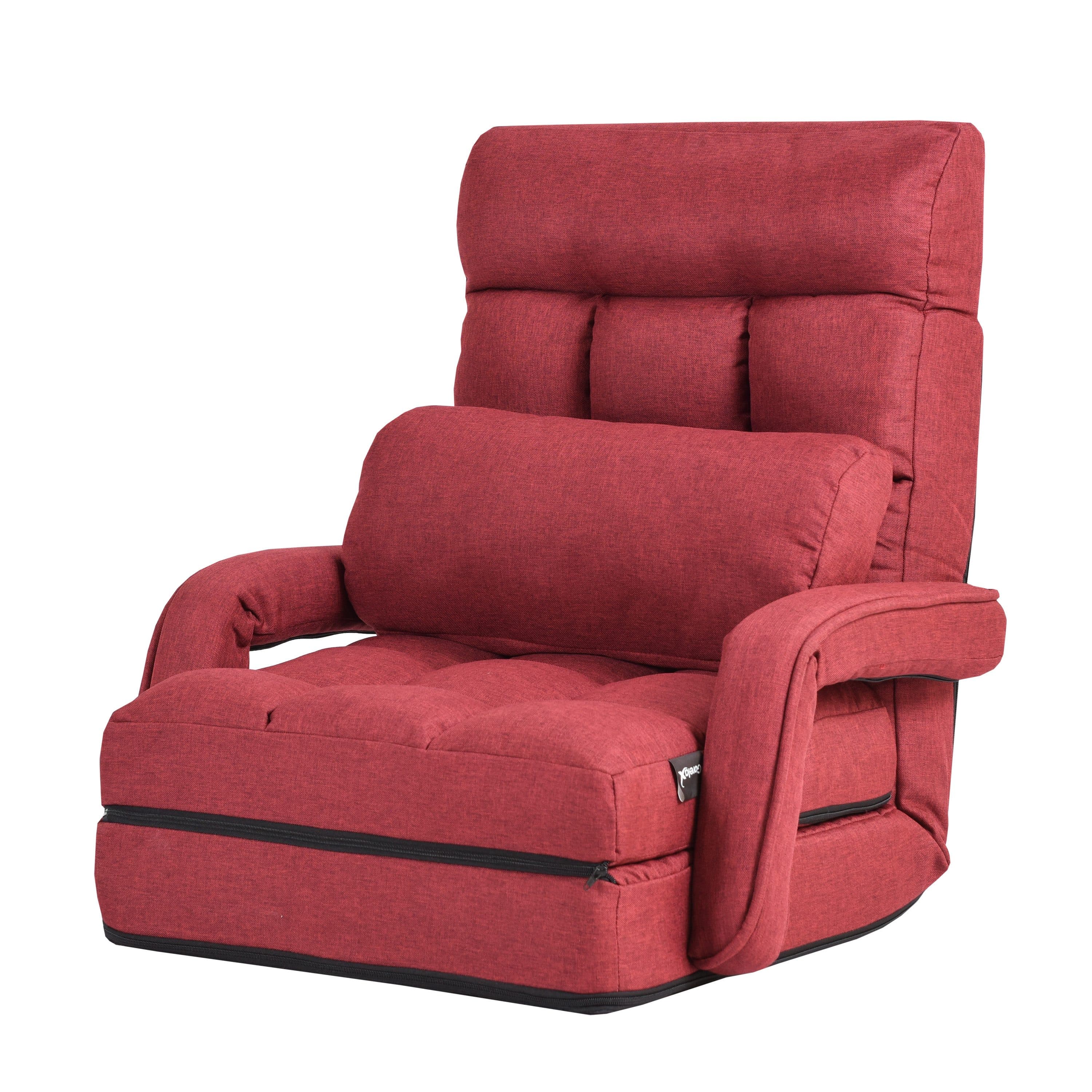 COSTWAY Relaxsessel Liegebett Klappbar Rot - Bild 2