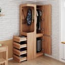 HAUSS SPOLE Kleiderschrank Weiß/Holz mit 4 Schubladen Bild 2