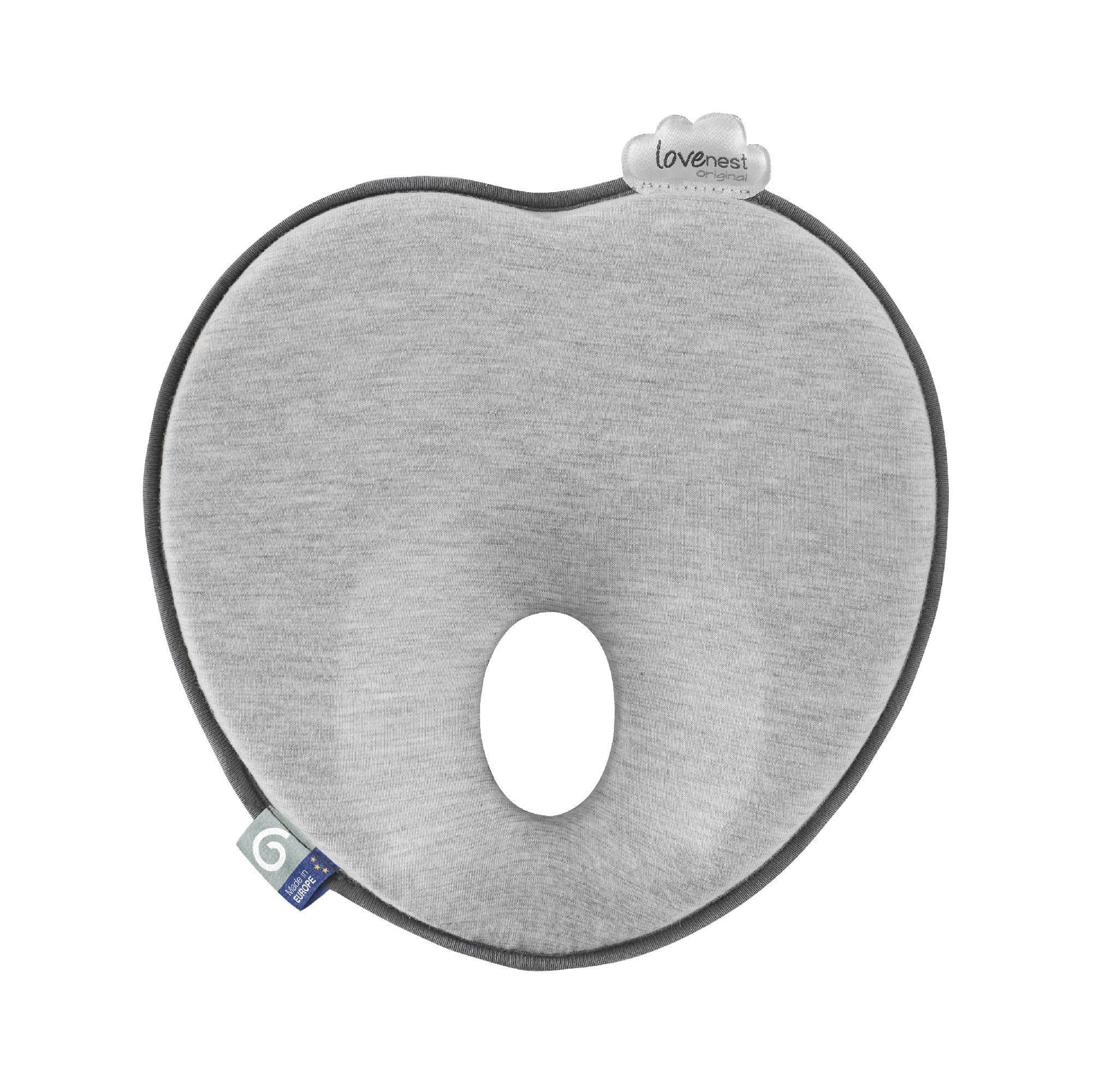 BABYMOOV Babykissen Lovenest Original Grau Meliert - Ergonomische Kopfstütze