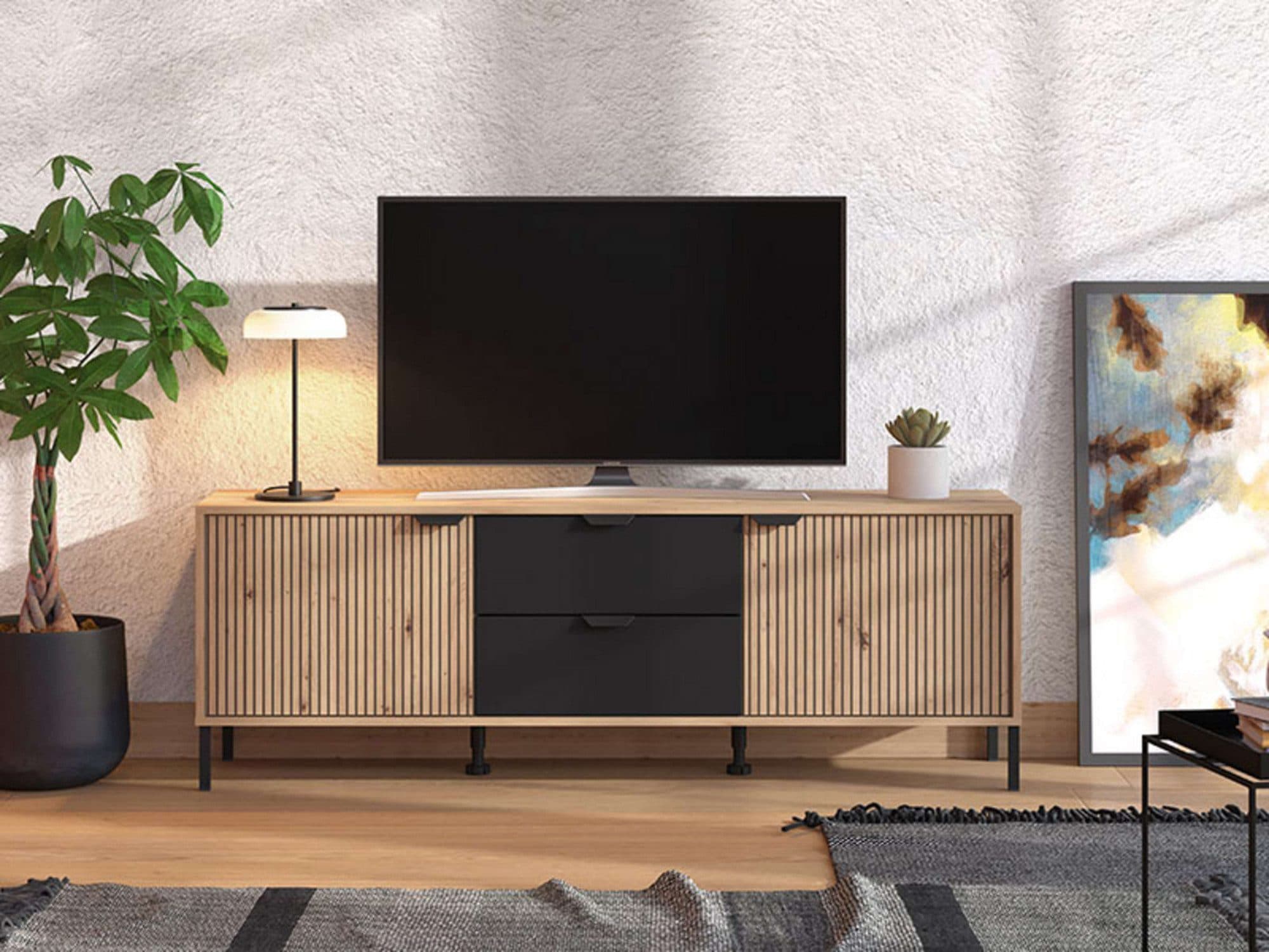Home affaire Lowboard Mayenne TV-Lowboard 157 cm Breite Landhausstil - Bild 2