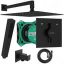 Hansgrohe DuoTurn E Unterputz Duschanlage Matt Schwarz mit BOFLER Regendusche Bild 2