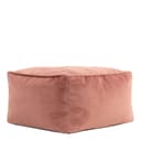 icon Pouf Amara Plüschsamt Rosa mit Füllung Bild 2