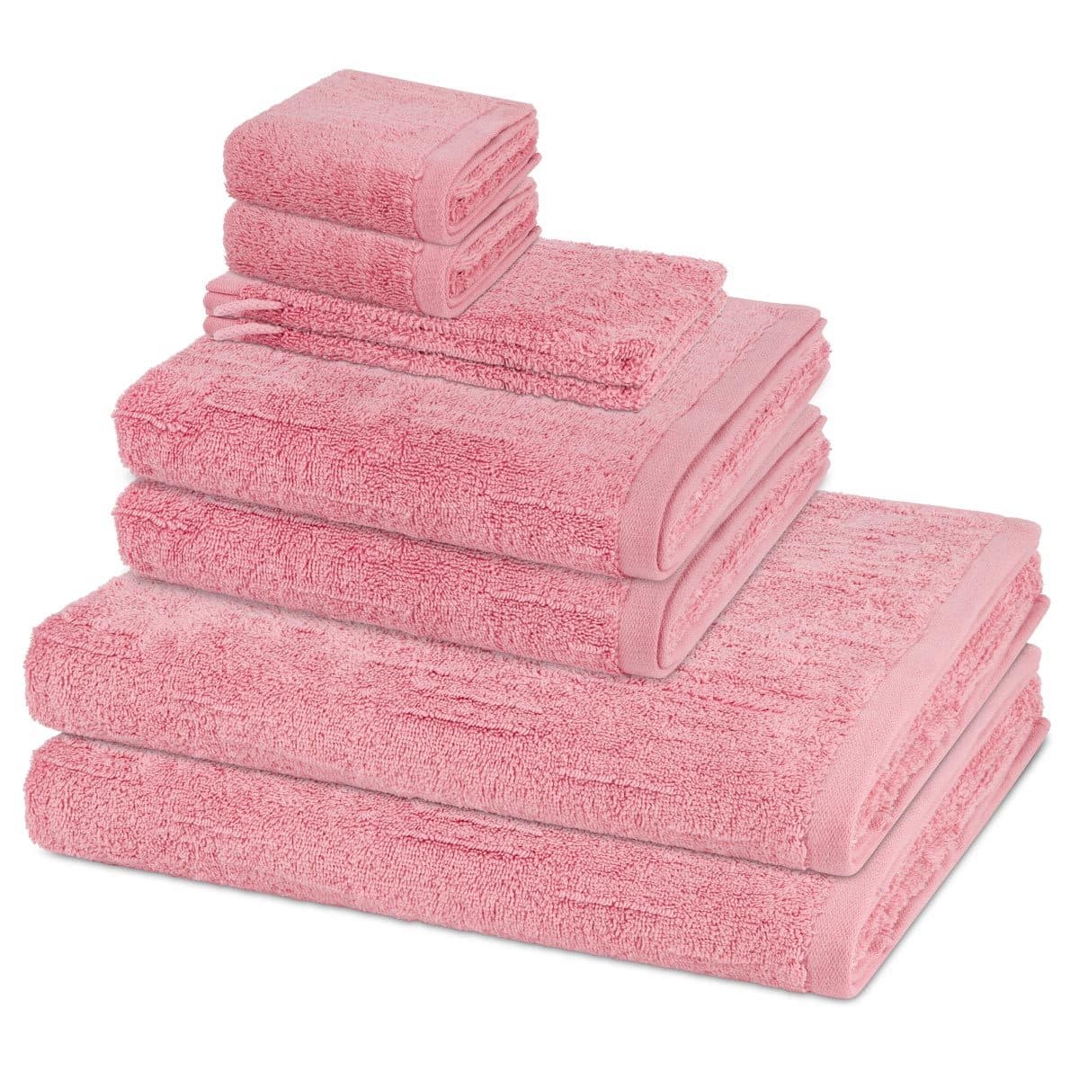 ROSS Handtuch Set Premium Walkfrottee 8-tlg. Rosa - Bild 2