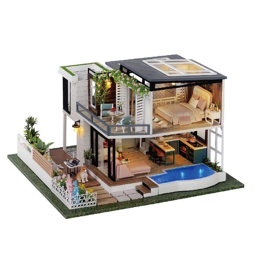Cute Room 3D-Puzzle Miniaturhaus DIY Holz Modellbausatz mit LED - Bild 2
