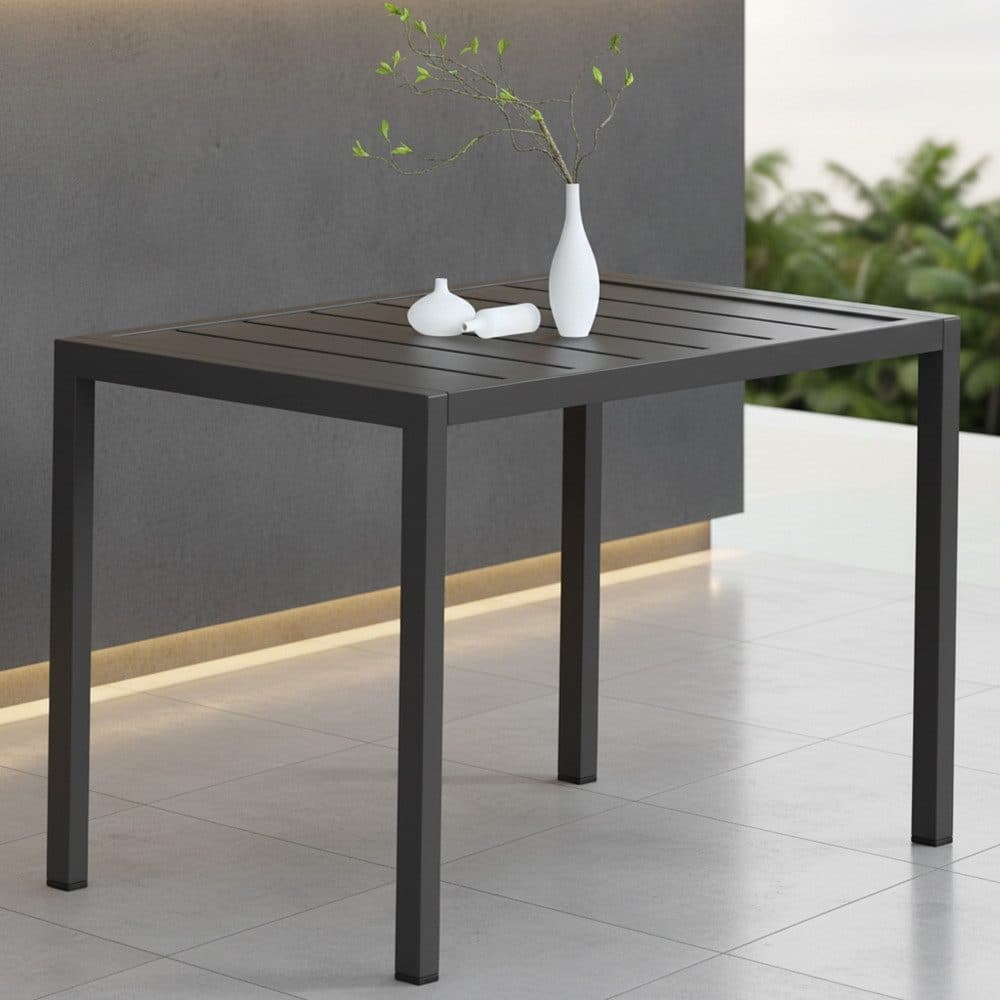 Melko Aluminium Beistelltisch Rechteckig Terrassentisch - Bild 2