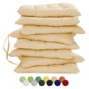 Lavea Stuhlkissen MONACO 40x40 cm Beige mit Stoffbändern Bild 2