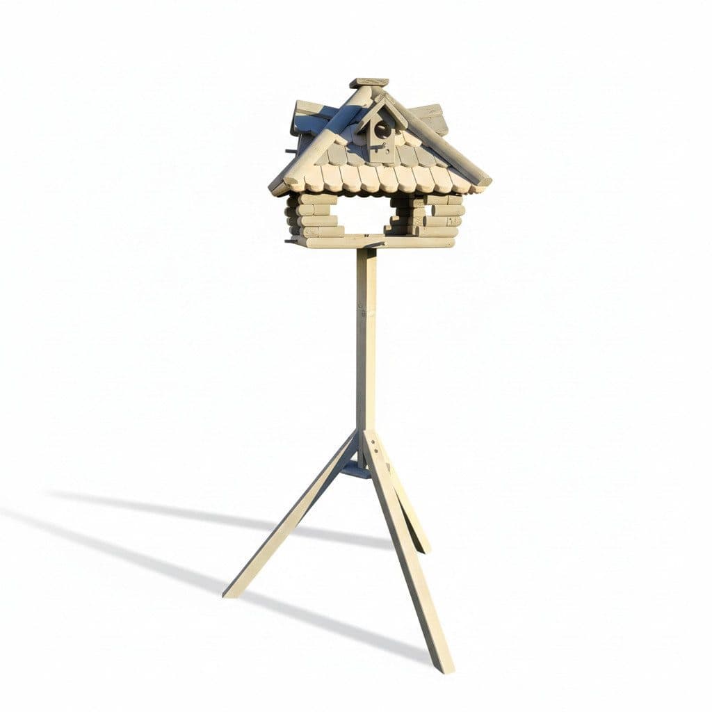 MYPETS Vogelhaus KLAMMALM mit Ständer grau/weiß - Bild 2