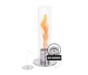 höfats Tischfeuer SPIN Silber Glaszylinder Bioethanol Indoor Outdoor Bild 2