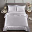 Cozyor Satin-Bettwäsche Weiß Purity 2-teilig mit Reißverschluss Bild 2