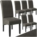 tectake Esszimmerstuhl Küchenstuhl, ergonomisch, massives Hartholz (Set, 6 St) Bild 2