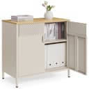 SONGMICS Aktenschrank Küchenschrank Beige Stahl Bild 2