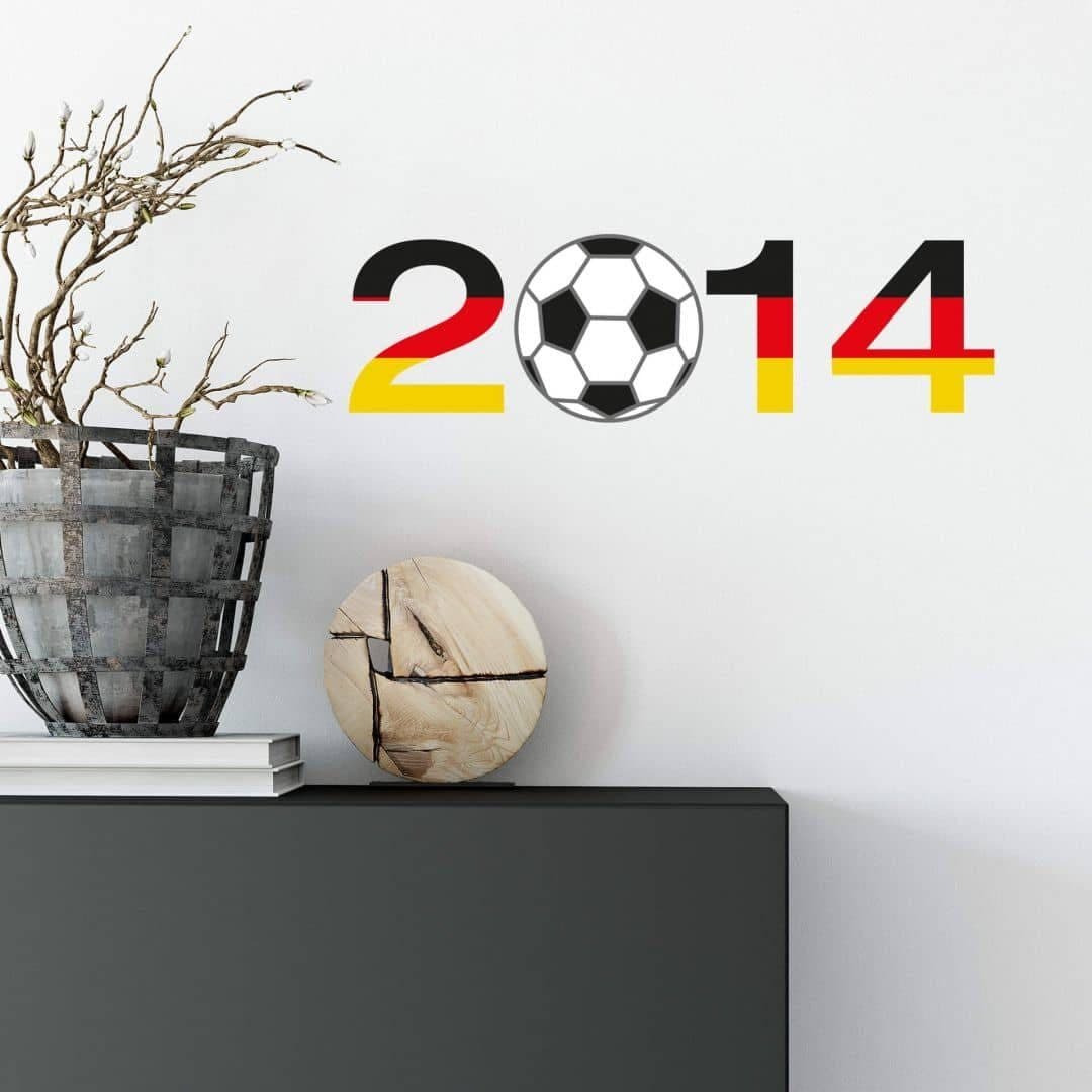 K&L Wall Art Wandtattoo Fußball Bunt Selbstklebend