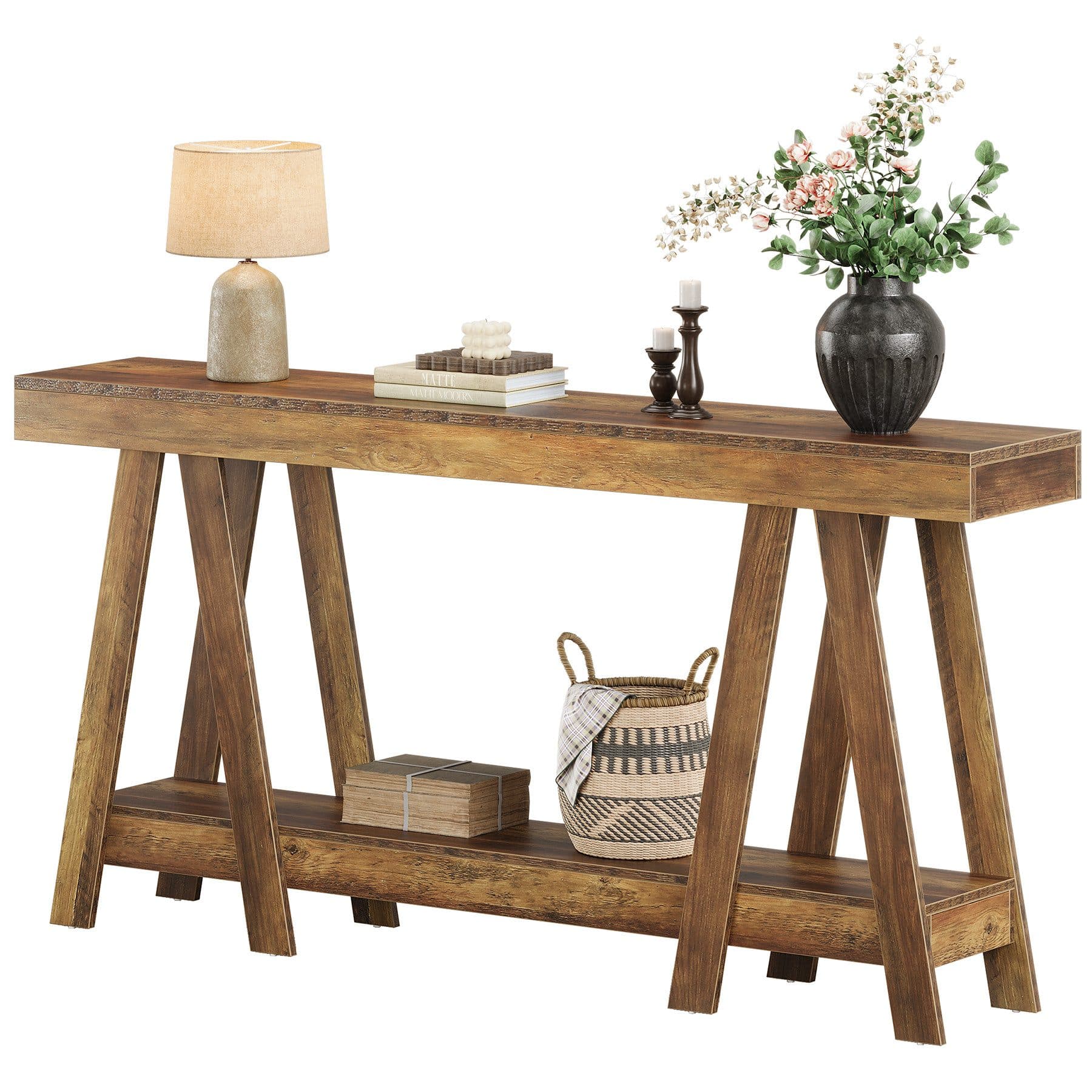 Tribesigns Konsolentisch 180 cm Sofatisch 2-stufiger Flurtisch - Bild 2