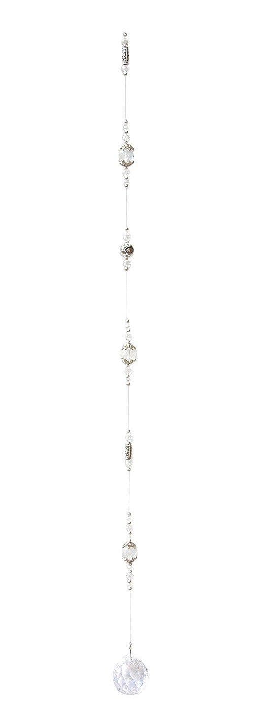 Saraswati Hängedekoration Suncatcher aus Glas und Metall mit 30mm Bleikristall Kugel