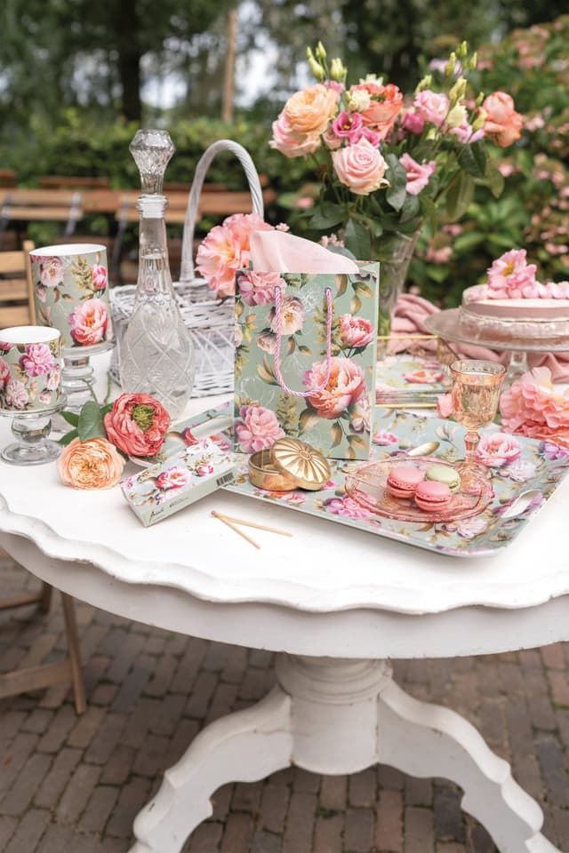 Ambiente® Geschirrtuch Peonies Composition - Baumwolle, Pfingstrosen-Design