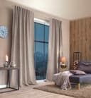 HOME BASICS Vorhang ESKIMO Beige Thermostoff Uni Bild 2