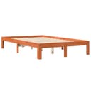 VIDAXL Massivholzbett Kiefernholz Wachsbraun 140x200 cm Bild 2