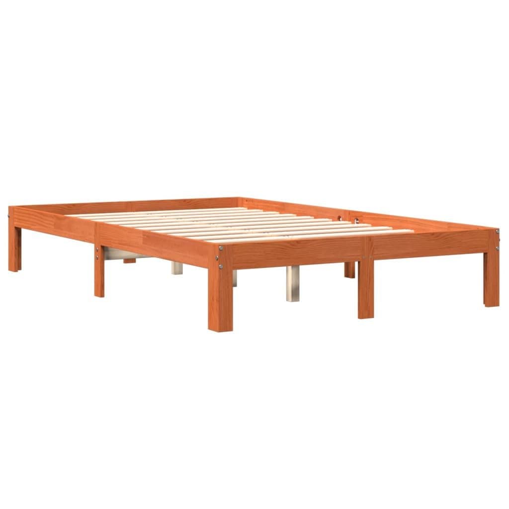 VIDAXL Massivholzbett Kiefernholz Wachsbraun 140x200 cm - Bild 2
