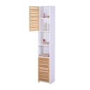 RELAXDAYS Hochschrank Bad 190 cm Weiß Bambus Bild 2
