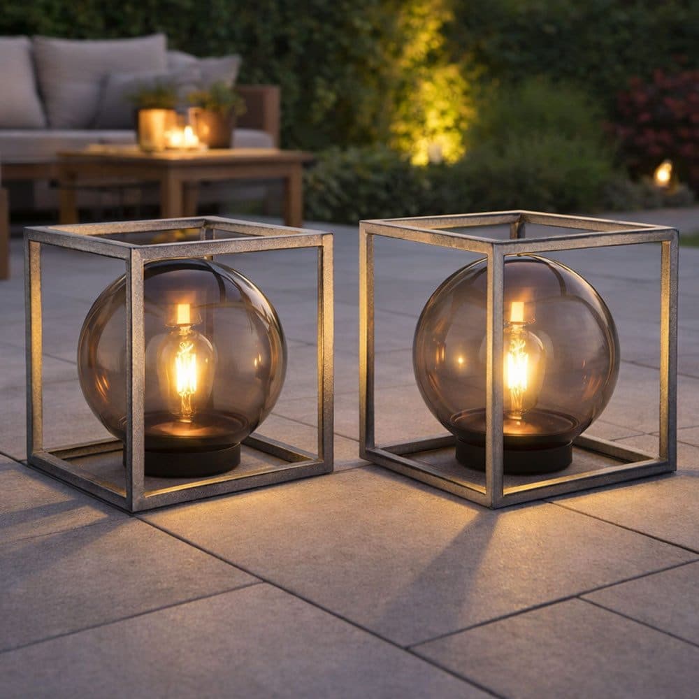 GLOBO LIGHTING LED Solarleuchte Warmweiß 2er-Set - Bild 2