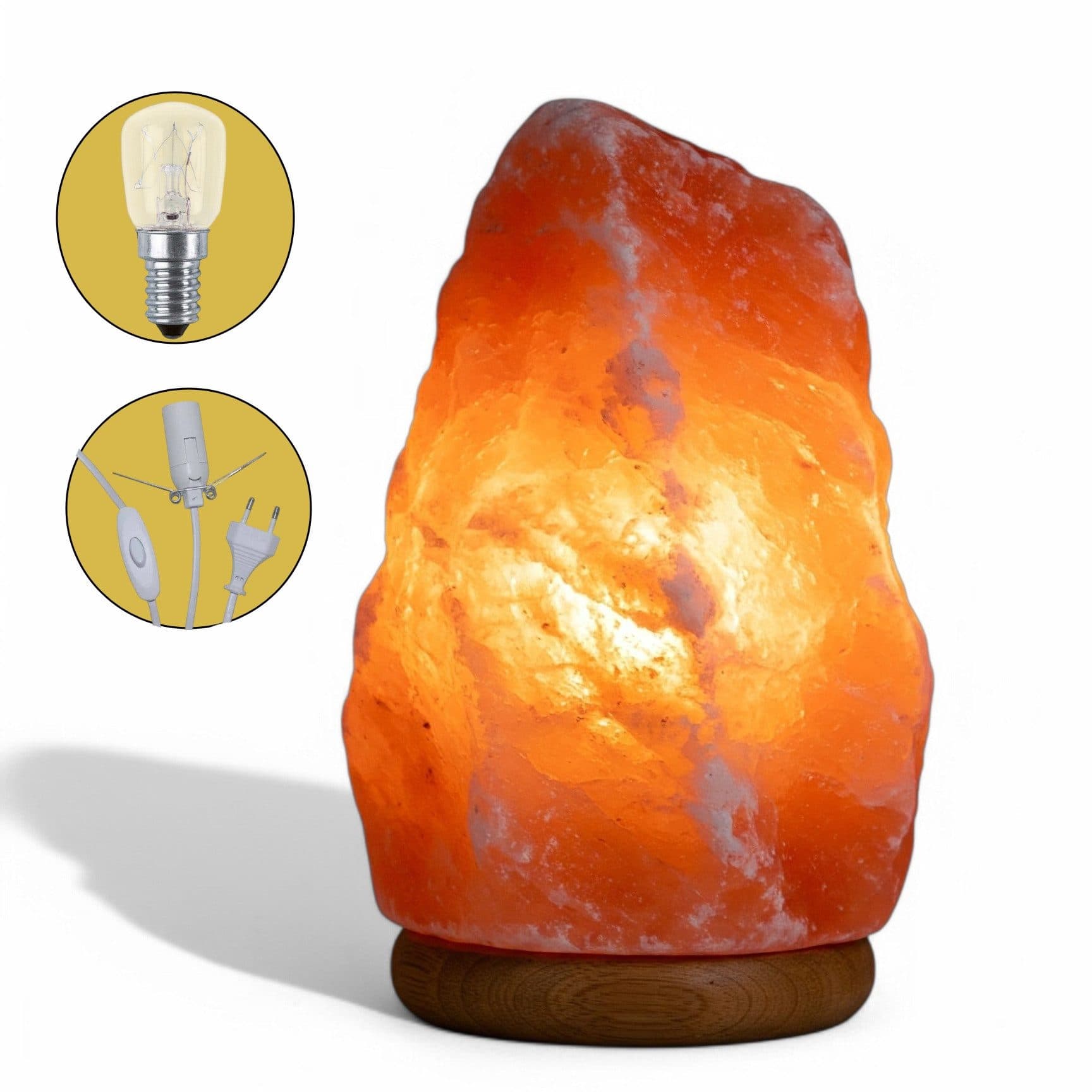Landster Salzkristall-Tischlampe Salzlampe LED wechselbar Warmweiß - Bild 2