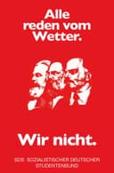 Close Up Poster SDS Politisches Motiv Schwarz-Weiß Bild 2