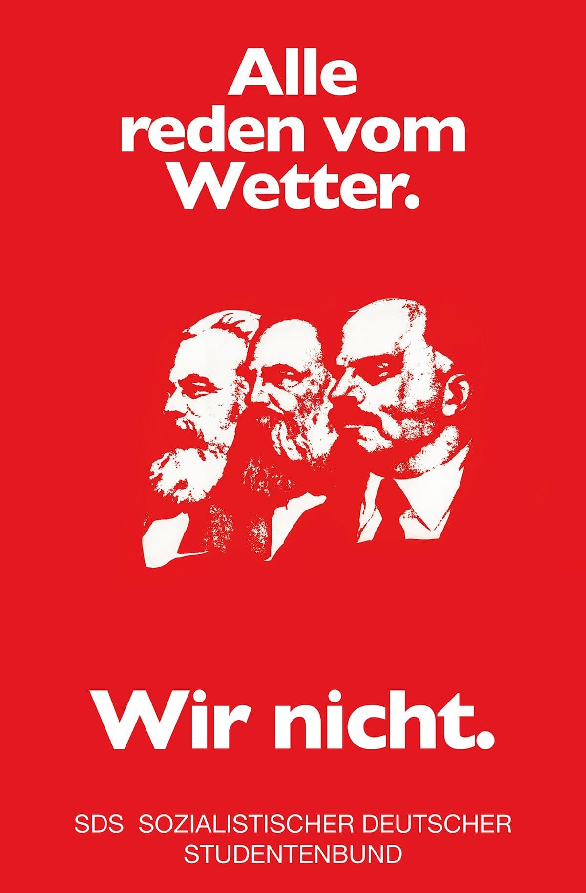 Close Up Poster SDS Politisches Motiv Schwarz-Weiß - Bild 2