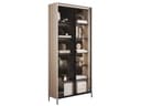 Compleo Standvitrine FLORE Weiß mit 2 Türen und Glasfront Bild 2
