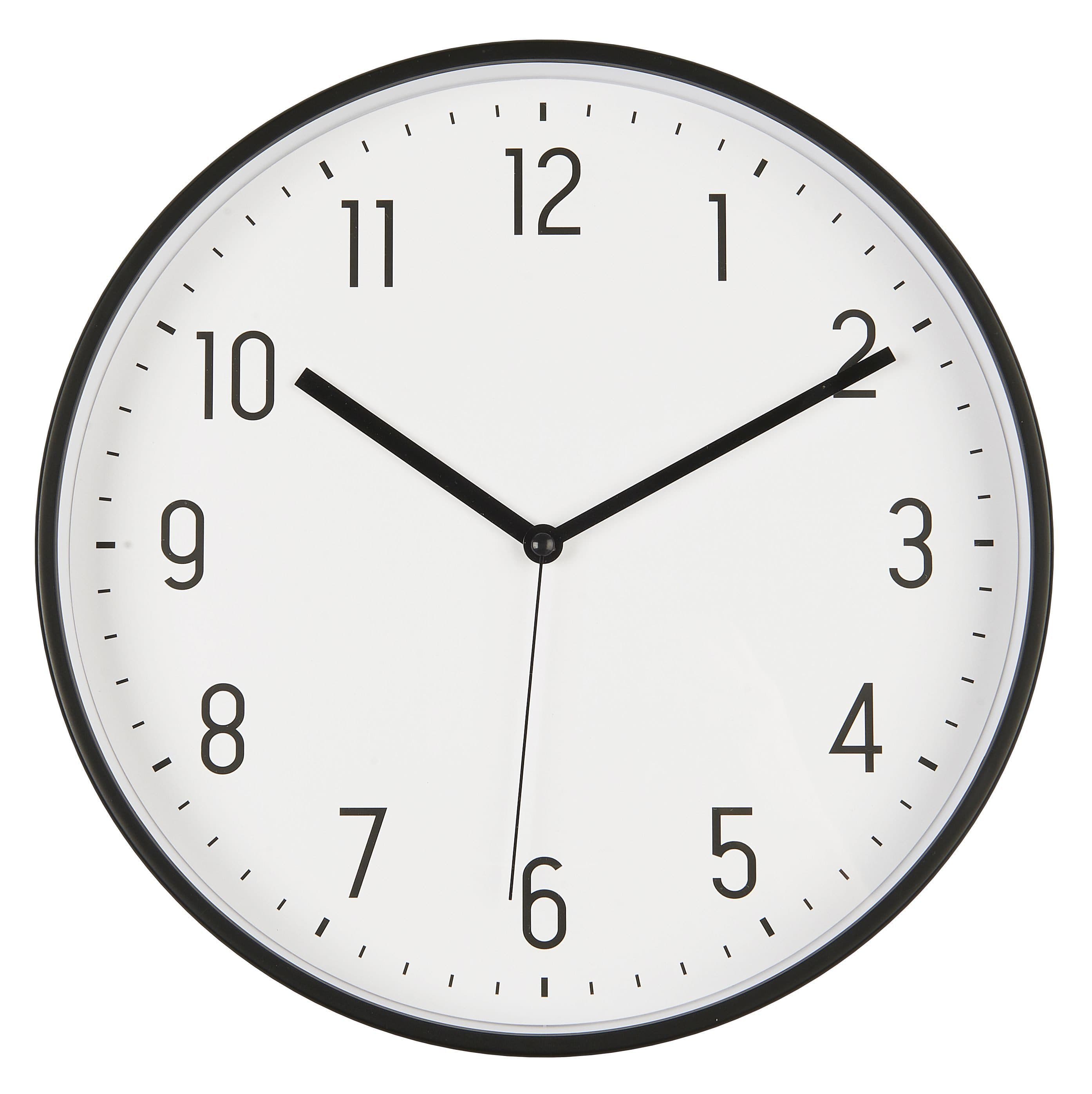 Ib Laursen Wanduhr Schwarz Kunststoff Rund Ø 30 cm - Bild 2