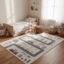 Teppium Kinderteppich Dinosaurier Beige/Grün Spielteppich Bild 2