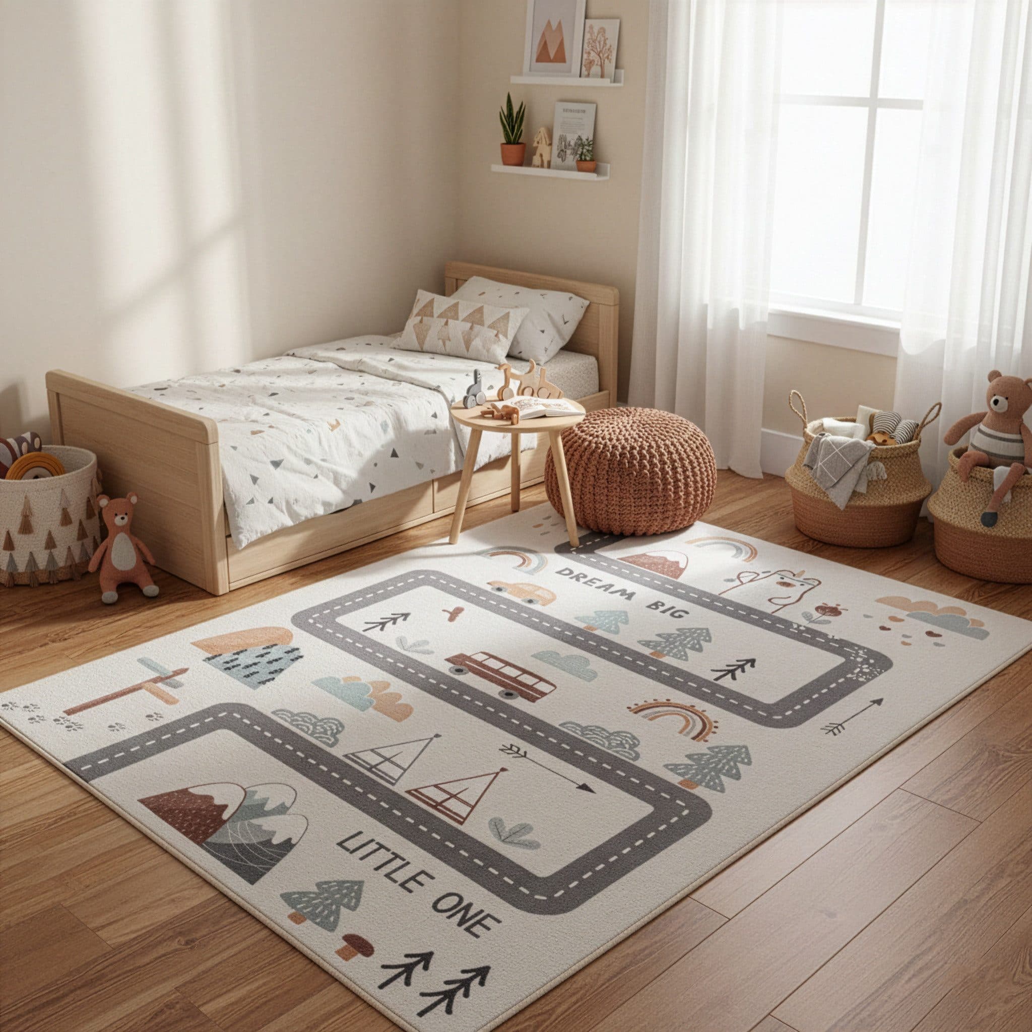 Teppium Kinderteppich Dinosaurier Beige/Grün Spielteppich - Bild 2