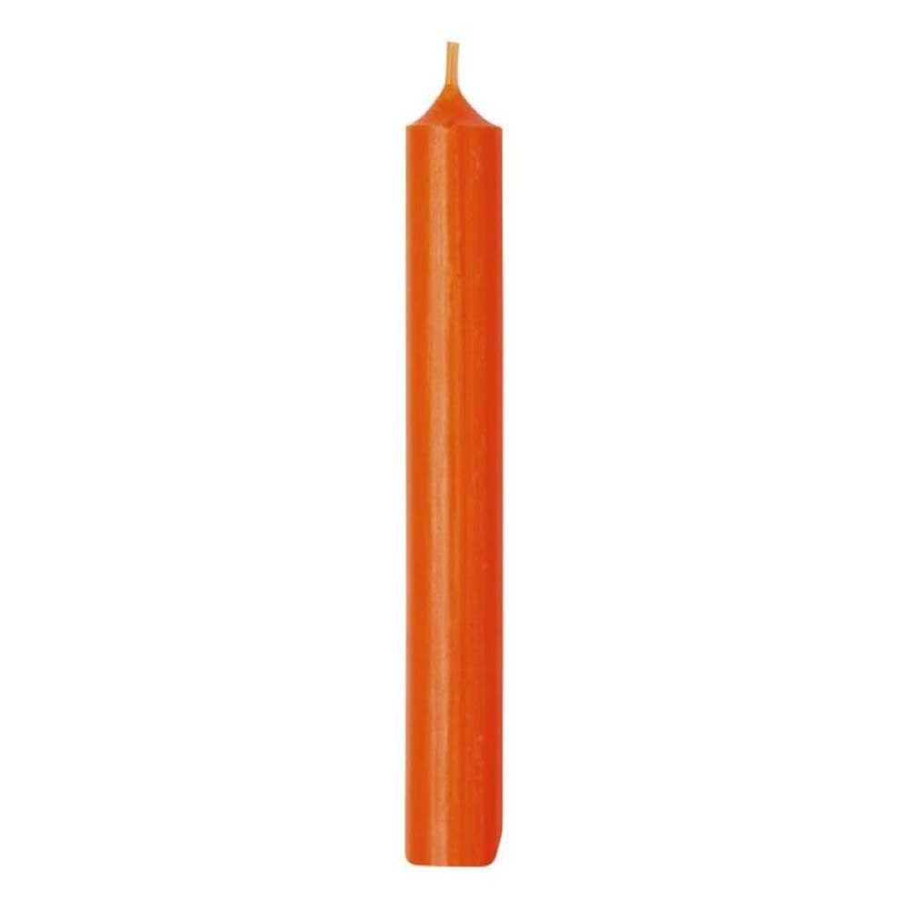 Hahn Kerzenfarm Stabkerze Orange 180mm Paraffinwachs