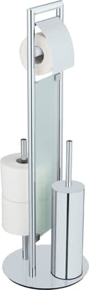 Wenko WC-Garnitur Sulmona Edelstahl Silber Transparent 3-in-1 Bild 2