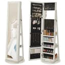 SONGMICS Schmuckschrank mit Standspiegel Weiß/Grau Bild 2