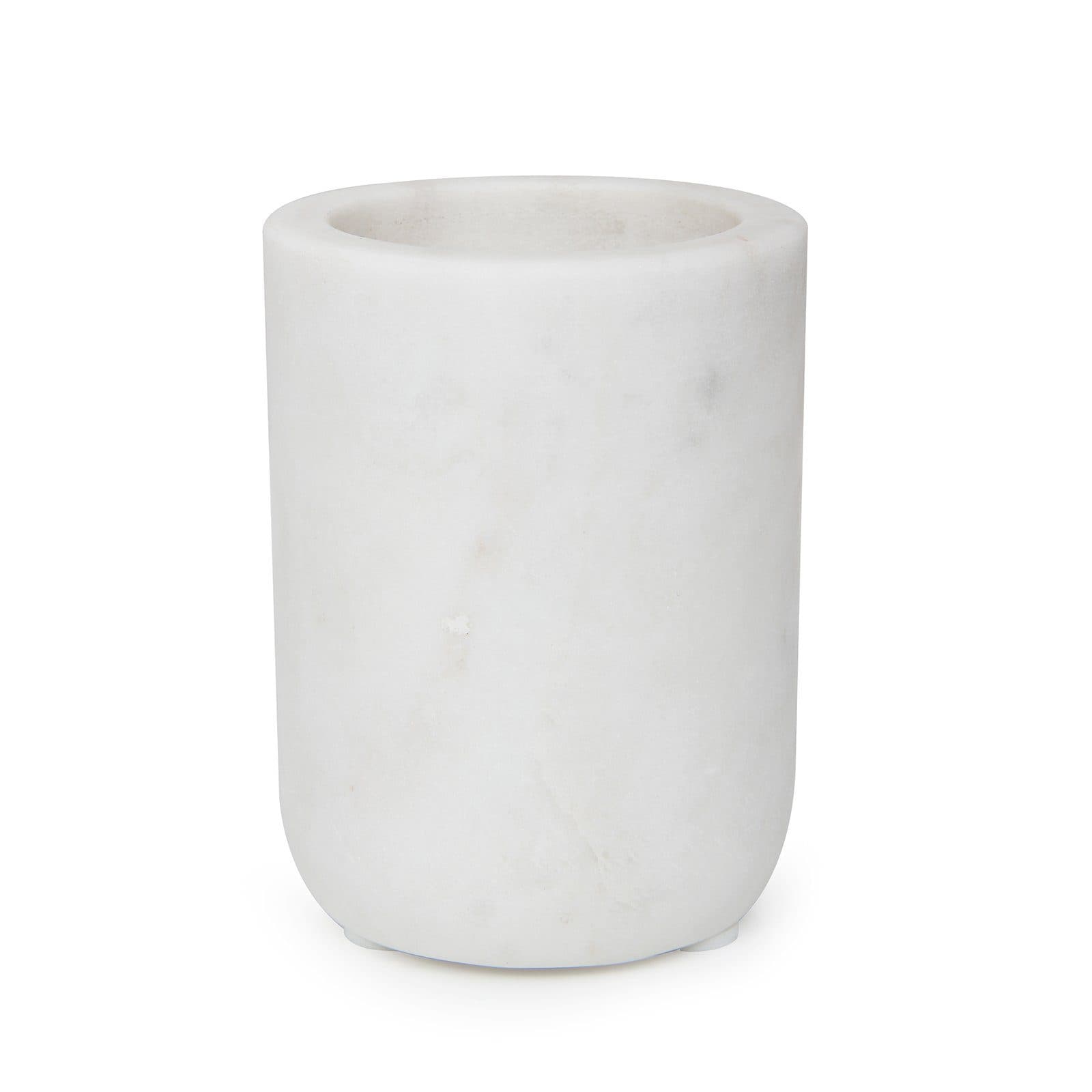 Houseproud Zahnputzbecher Arctic Marble: Weißer Marmor mit Filzbeschichtung