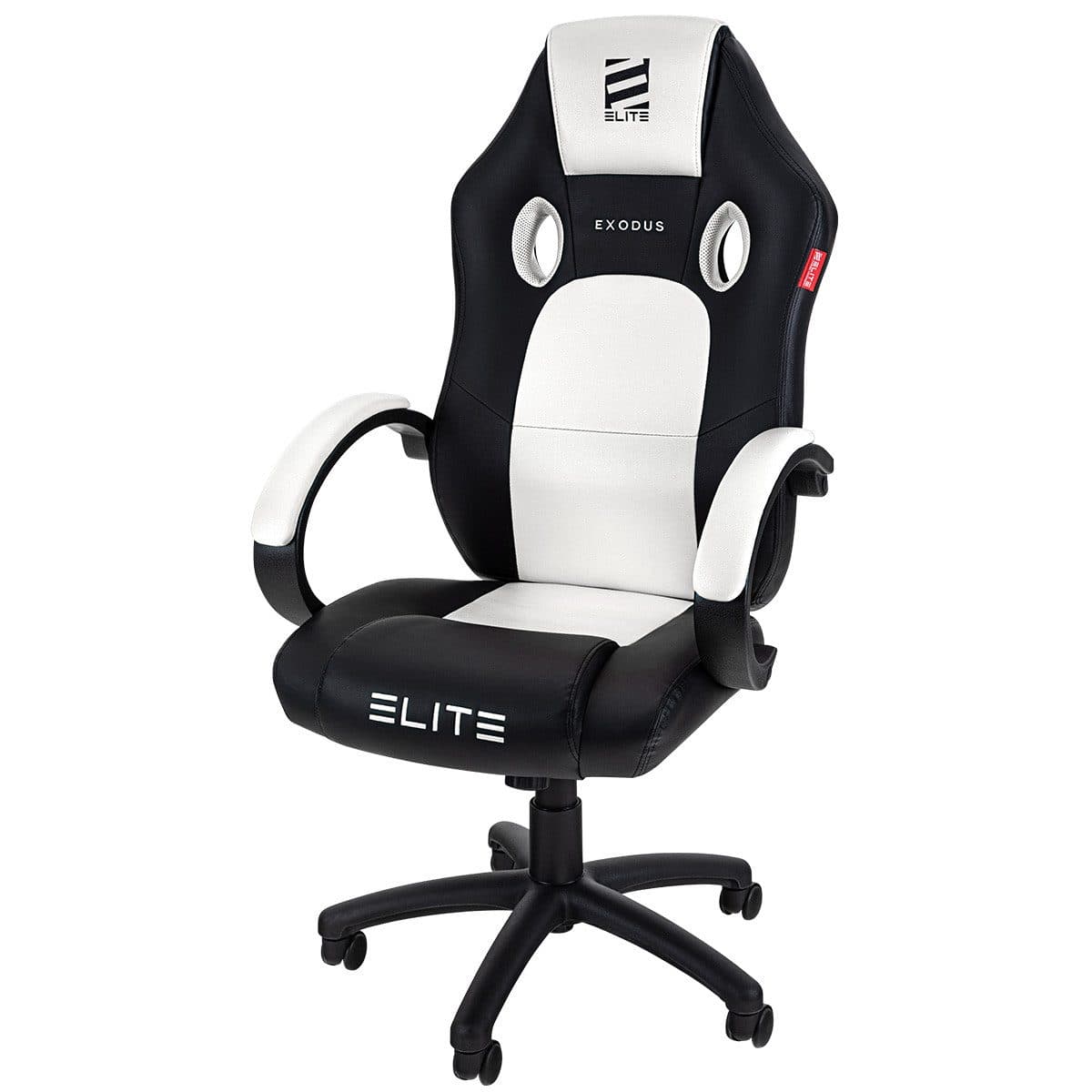 ELITE Gaming Gaming-Stuhl Exodus Schwarz/Weiß mit XXL-Sitzfläche & Wippfunktion - Bild 2