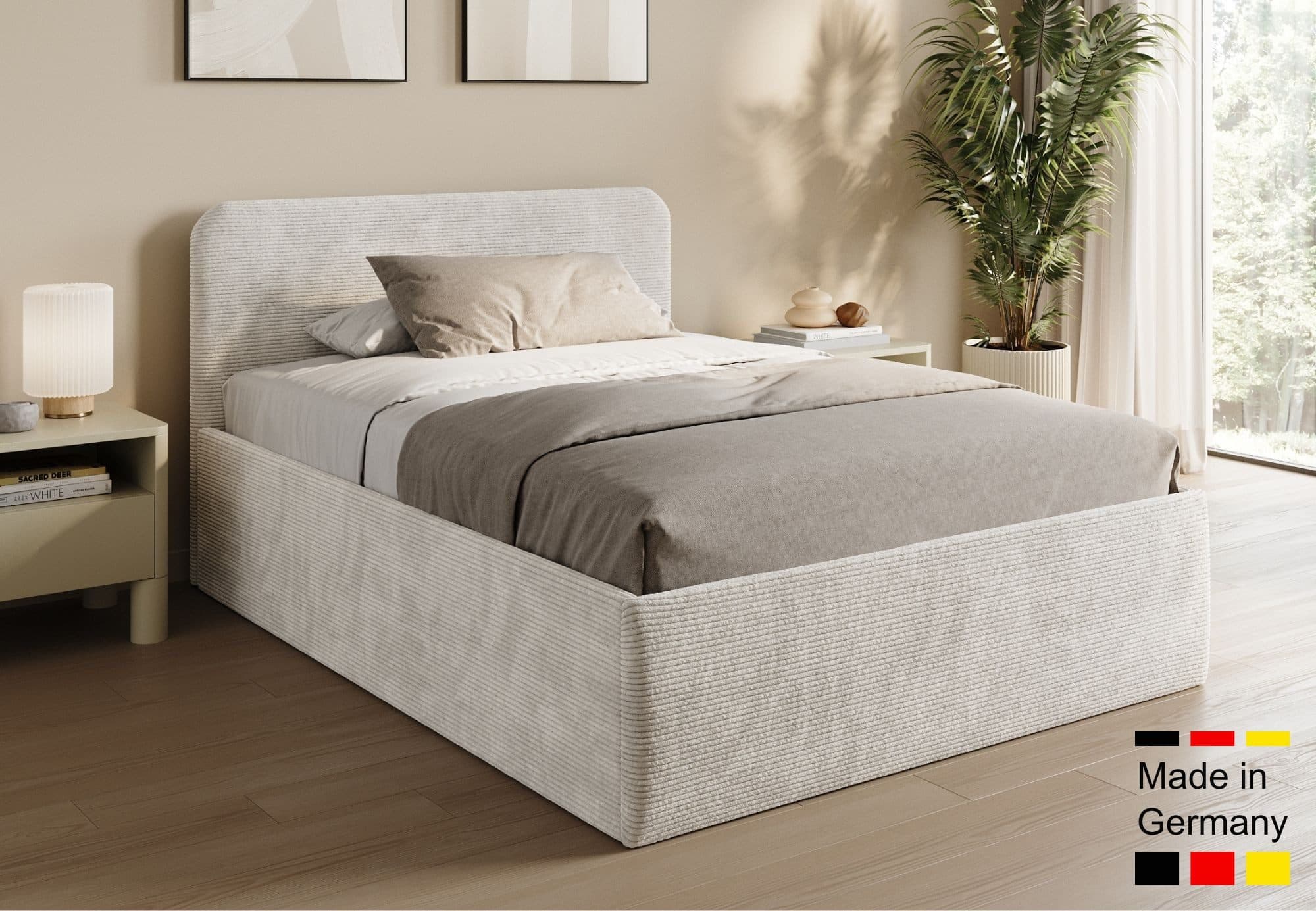 Home Collective Polsterbett mit Stauraum und verstellbarem Lattenrost Beige - Bild 2