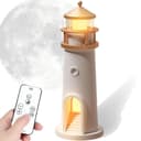 VIVIHEYDAY Nachtlicht Leuchtturm Weiß LED Bluetooth Projektor Bild 2