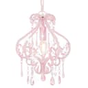 vidaXL Deckenleuchte Rosa mit Perlen E14 Kronleuchter Bild 2