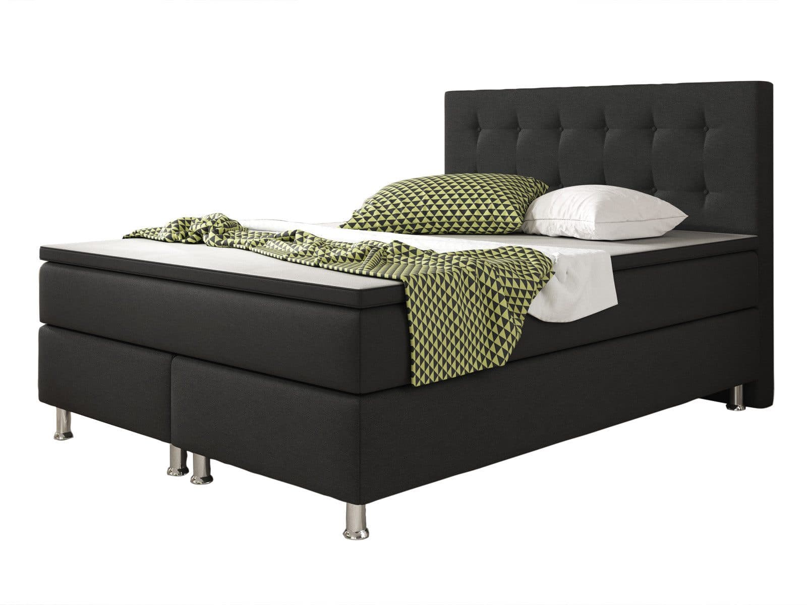 inter Boxspringbett K-01 Schlafzimmerbett 180x200 cm inkl. Topper und Matratzen - Bild 2