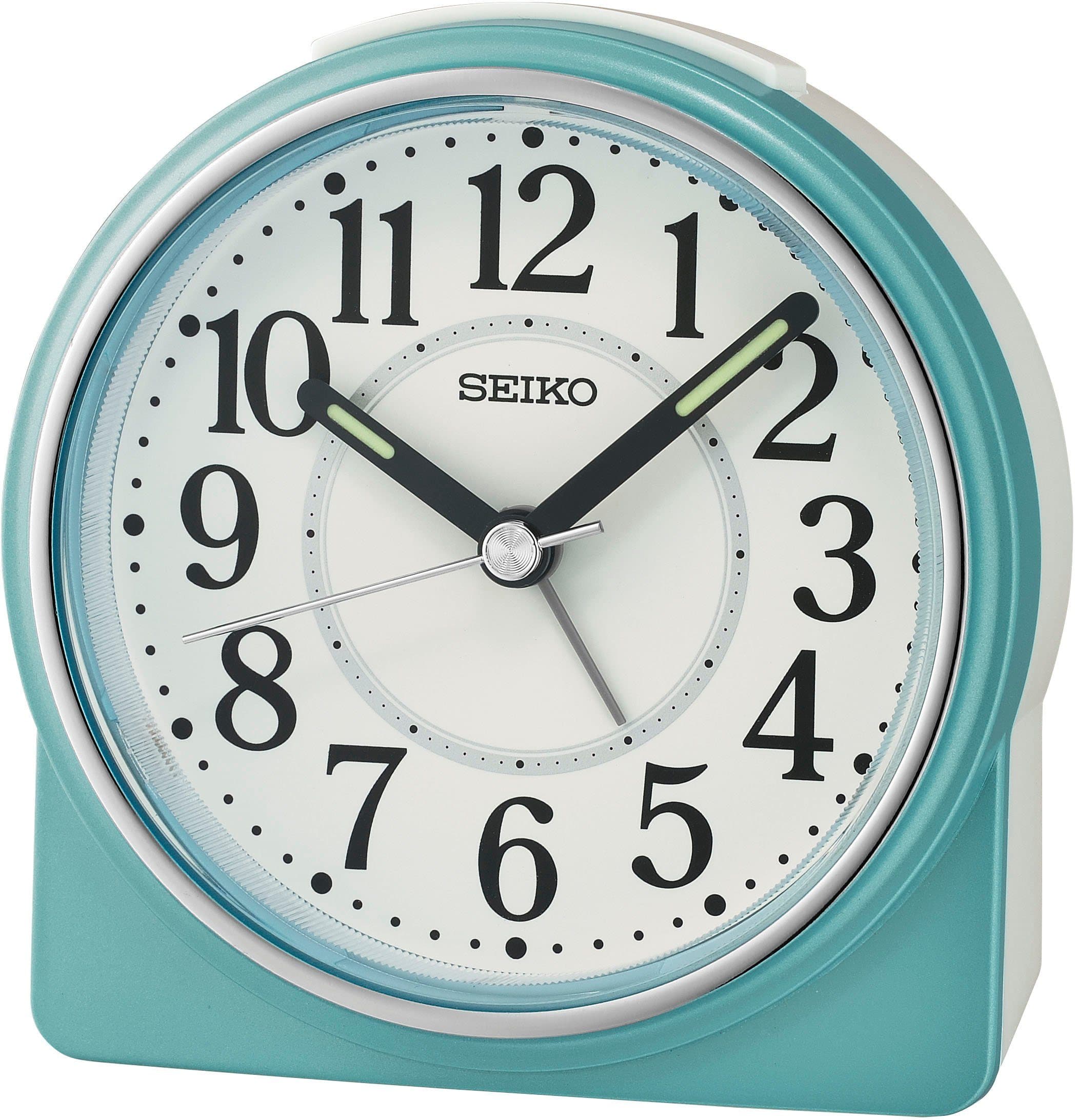 Seiko Quarzwecker QHE198L Blau Leuchtzeiger
