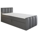 A&J MöbelLand GmbH Boxspringbett FUNI mit Bettkasten und Topper grau Bild 2