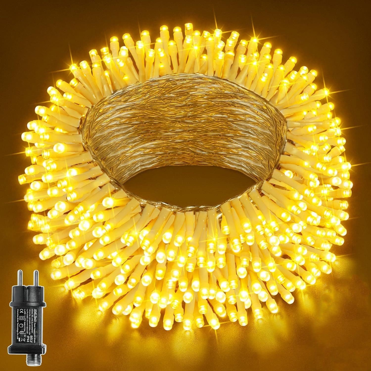 Quntis LED-Lichterkette 10-100M Transparent 8 Modi Weihnachtsdeko - Bild 2