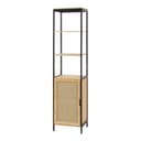 en.casa Badregal, »Tervola« Hochschrank Bambus/Rattanoptik Schwarz Bild 2