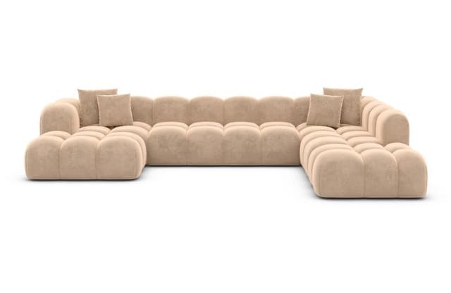 Sofa Dreams Wohnlandschaft Stoffsofa Modern Ottomane Couch Samtstoff