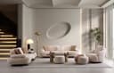 JulietHome Polstergarnitur Paris Beige 3+3+1 Set mit drehbarem Sessel Bild 2